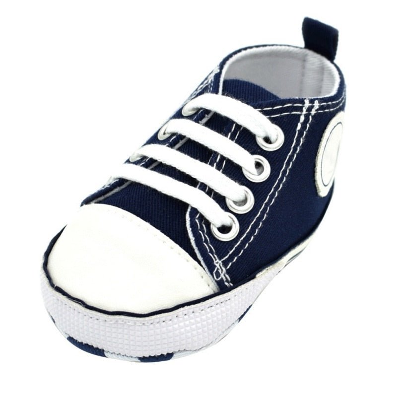 Classic Canvas Newborn Baby Boys Girls First Walkers Toddler Soft Sole Anti-slip Shoes image 9