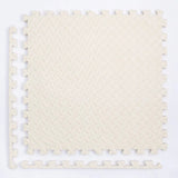 Kids Foam Puzzle Play Mat - Home Workout Floor Padding - White, 16 pieces-1cm image