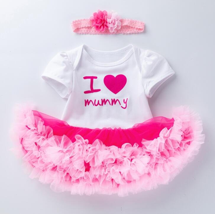 Baby summer bodysuit infant girls princess dress image 15