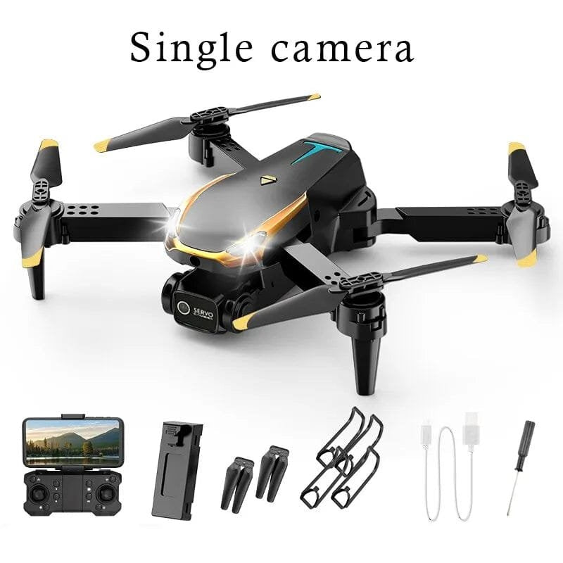 8K Pro Drone foldable body with spare propellers for extended flying time and outdoor aerial photography trips.