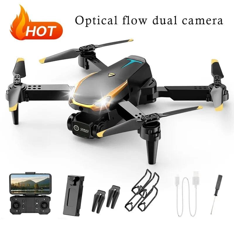 8K Pro Drone dual camera quadcopter bundle with accessories for 4K aerial photo shoots and hobby flying.
