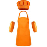Orange apron and chef hat set on a white background.