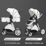Multi-functional 3-in-1 Baby Stroller: High Landscape, Reclining, Lightweight image 4