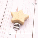 5PC Wooden Animal Pacifier Clips & Teethers Set image 26