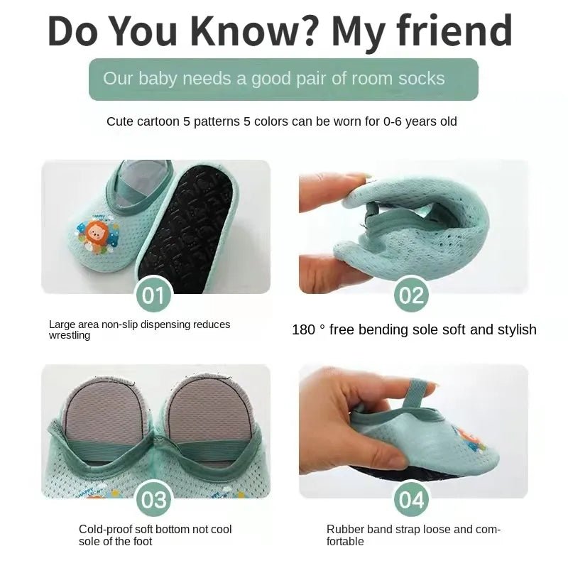 Cute Baby Floor Sock Shoes - Soft Sole, Anti-Skid for 0-4Y Kids image 5
