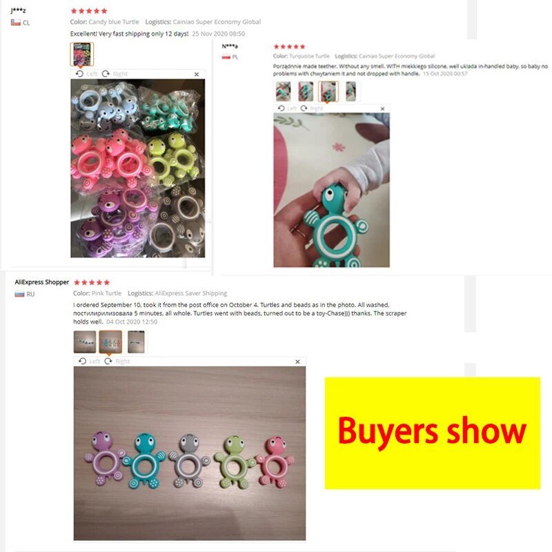 1PC Turtle Silicone Teether - Food Grade, Baby-Safe image 4