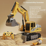 Alloy RC Excavator Toy with Lights & Sound, Kids Engineering Gift image 8