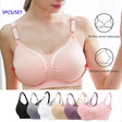 3pc Maternity Nursing Bra Set - Seamless, Breathable Cotton image 0