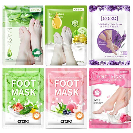 6pk Exfoliating Foot Masks - Peeling, Moisturizing Spa Socks image 21