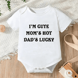 Newborn Letter Print Romper - Unisex 0-12M image