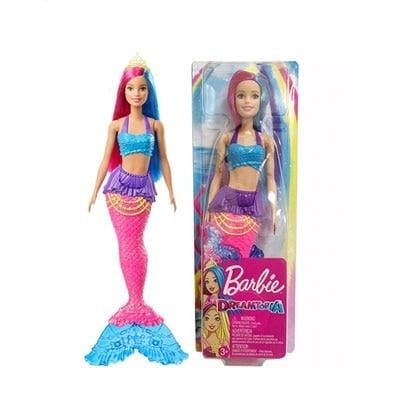 Barbie mermaid doll with packaging on a white background