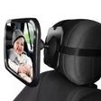 Car seat mirror with a baby in a car seat
