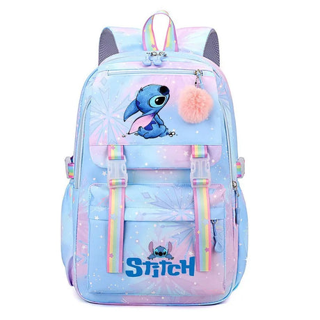 Backpack with a cartoon character.
