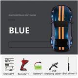 Blue remote-controlled car 