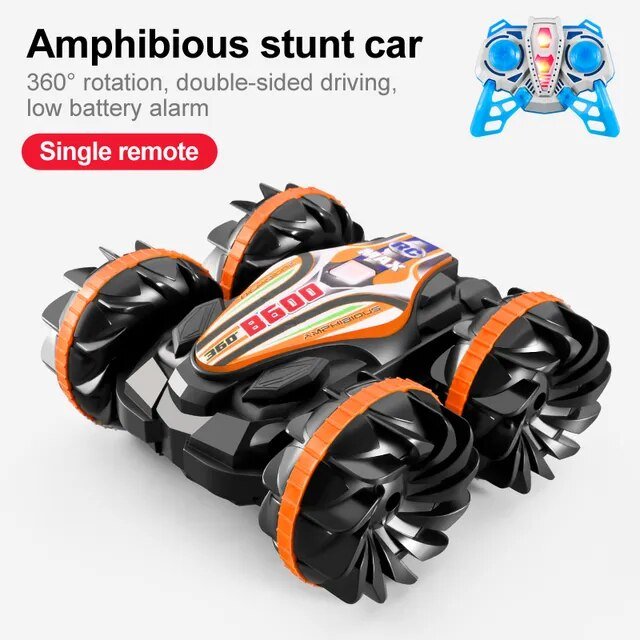 Amphibious stunt car with remote control