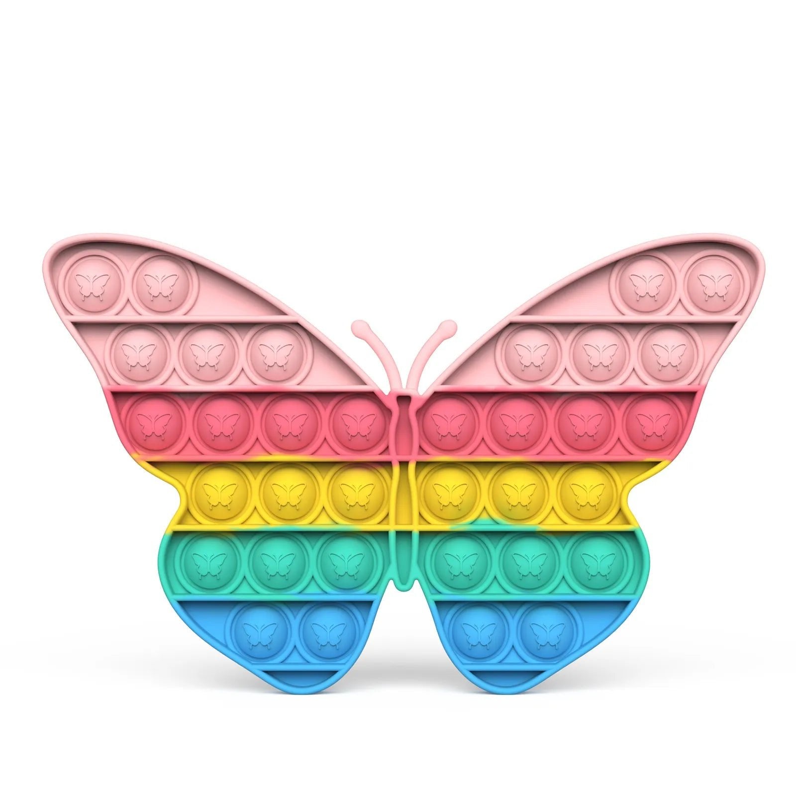 Colorful butterfly-shaped pop-it fidget toy