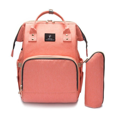 Coral backpack with matching pouch 