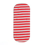 Red and white striped inflatable mattress