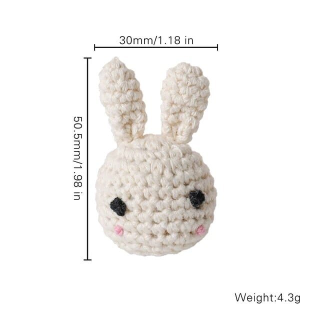 Wooden Baby Rattle & Teether - Crochet Animal Designs image 17