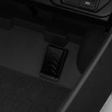 Black phone case on a black car interior
