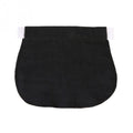 Black fabric with white straps on a white background