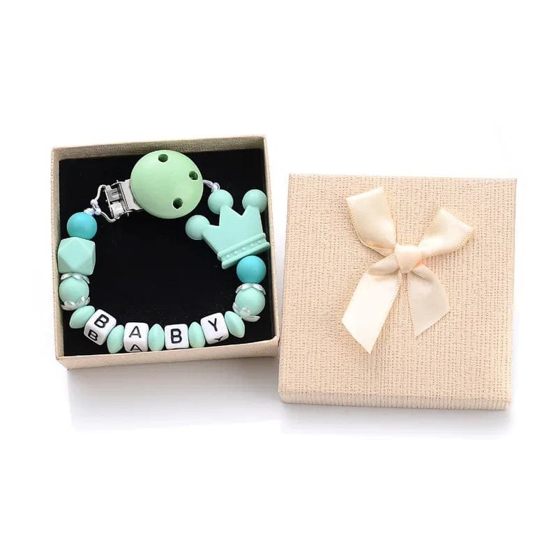 Personalized Baby Pacifier Clips with Name - Silicone Beaded Chain image 4