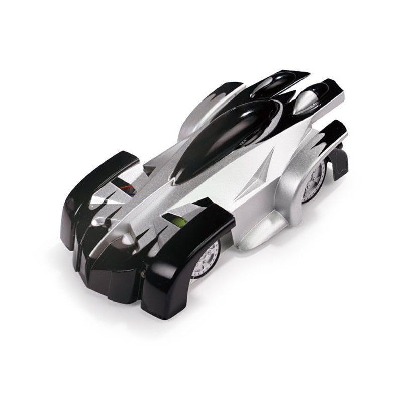 Black and silver toy car.