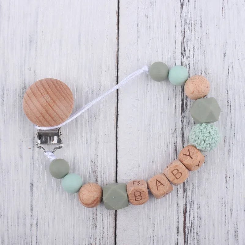 Personalized Baby Pacifier Clips & Teether - Custom Name, Newborn Gift - NO.5 image