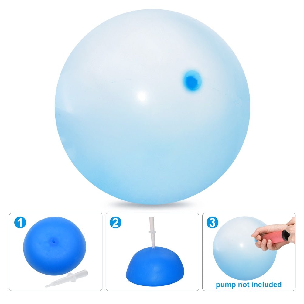 Blue balloon with pump not included 