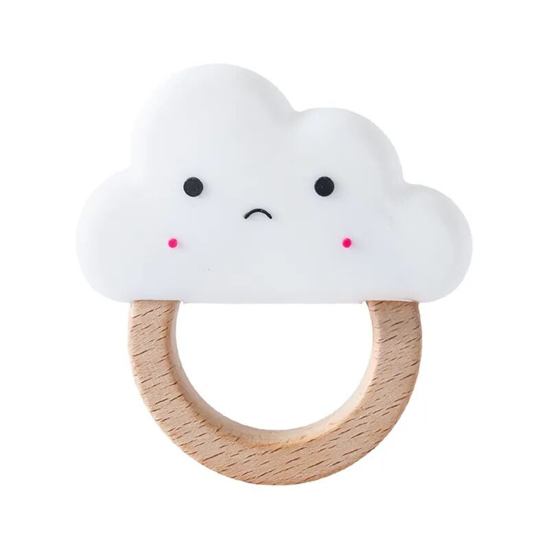 1PC Crochet Bear Rattle & Teether Bracelet for Babies - Cloud 02 image