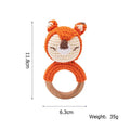 1PC Crochet Animal Wooden Teether & BPA-Free Rattle image 13