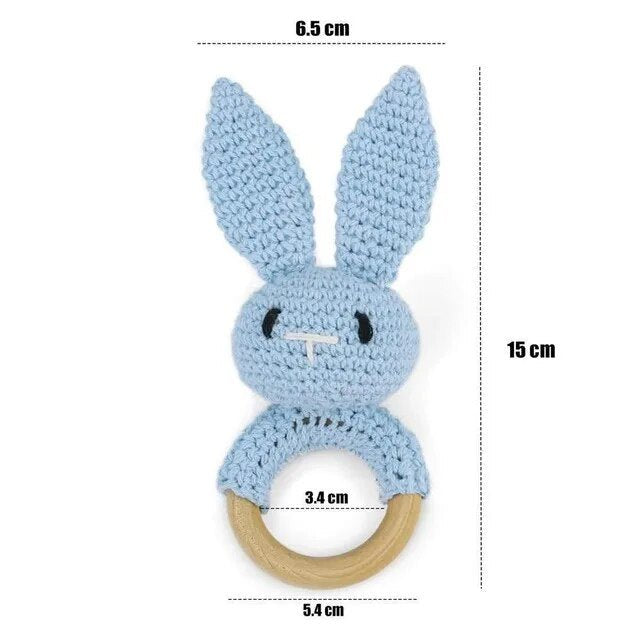 1PC Crochet Bear Rattle & Teether Bracelet for Babies image 7