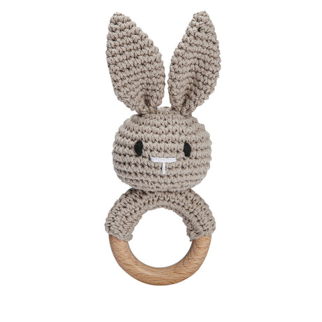 Crochet Bunny Rattle & Teether with Wood Ring image 37