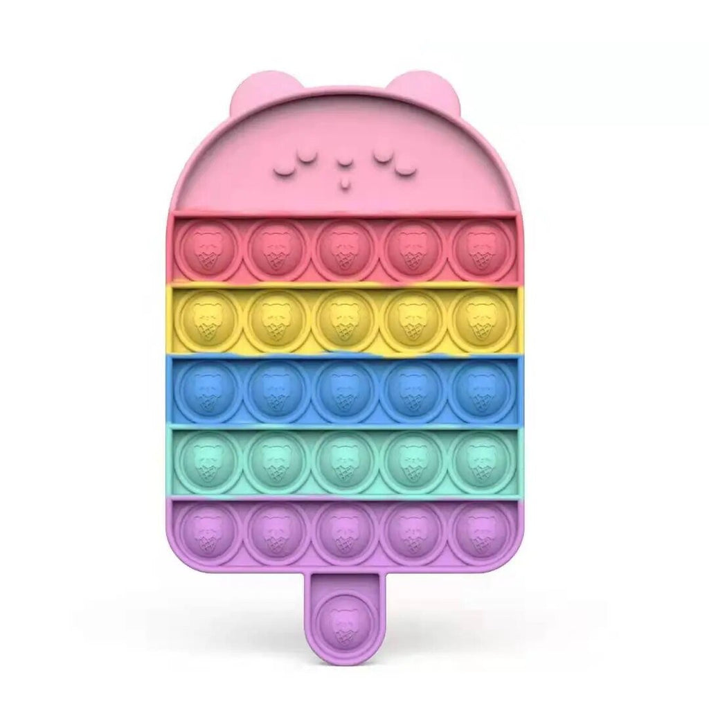 Colorful pop-it toy shaped like a popsicle