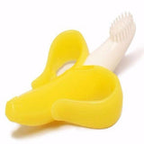 Yellow and white baby bottle cleaning brush set.