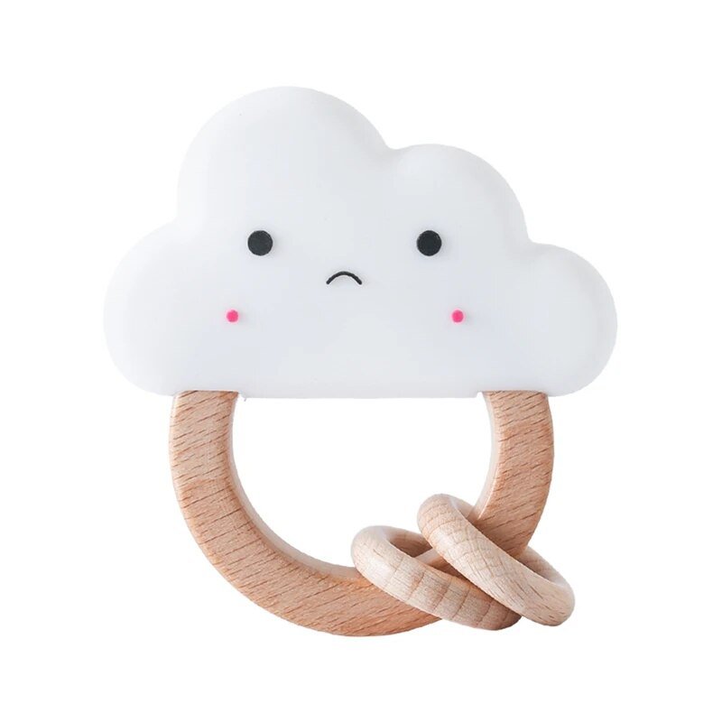 1PC Crochet Bear Rattle & Teether Bracelet for Babies - Cloud 01 image