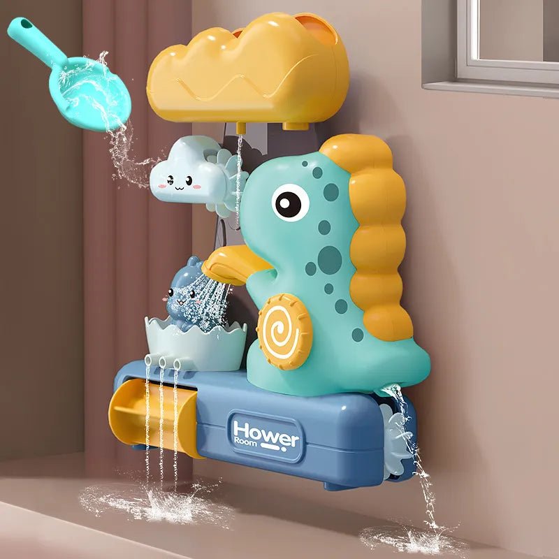 Toy shower with seahorse design and water features, featuring the brand 'Hower'.