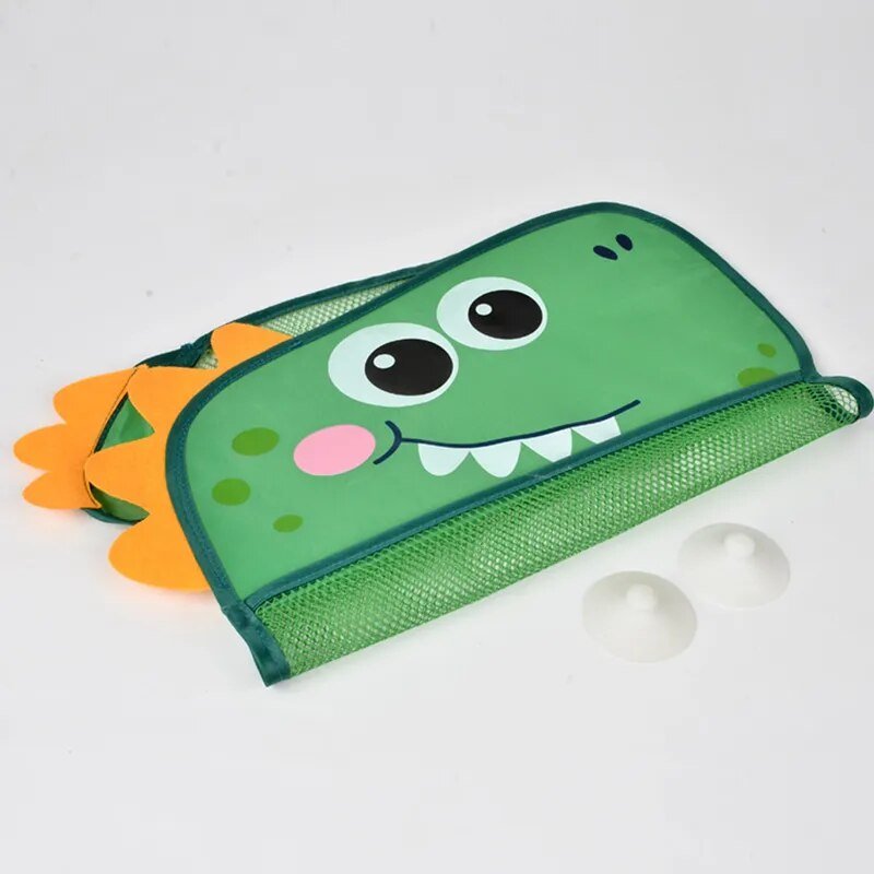 Green dinosaur-shaped pouch.