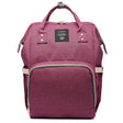 Purple backpack with visible brand logo