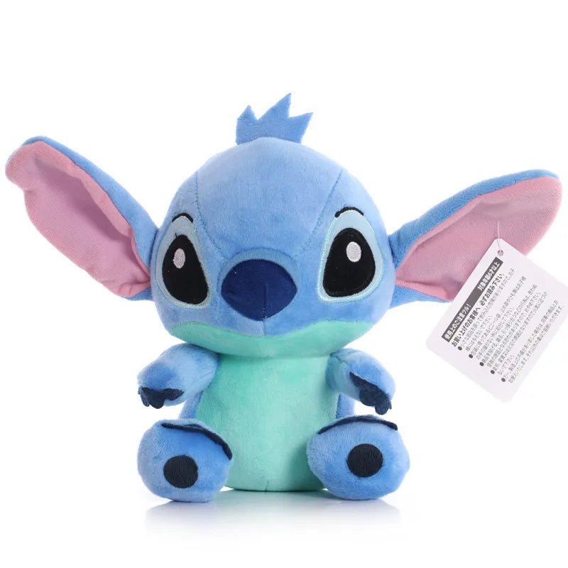 Plush toy resembling a character with a blue body and pink ears