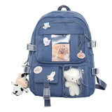 Blue High School Backpack for Girls 