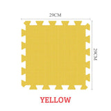 EVA Foam Baby Puzzle Play Mat - 29cm Interlocking Tiles for Kids - Yellow, 12pcs image