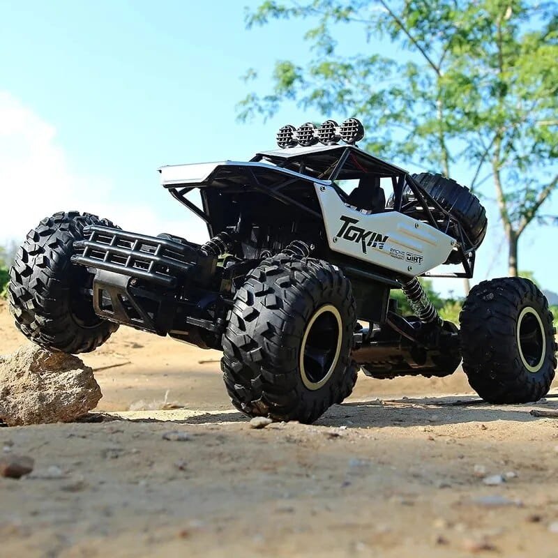 Monster truck on a dirt road.
