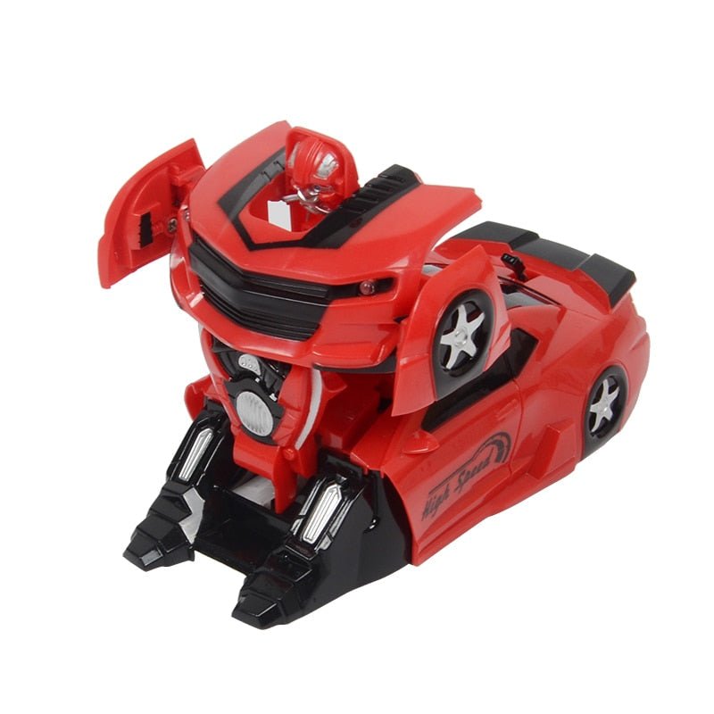 Red and black toy robot.
