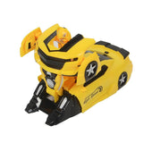 Yellow and black toy robot.