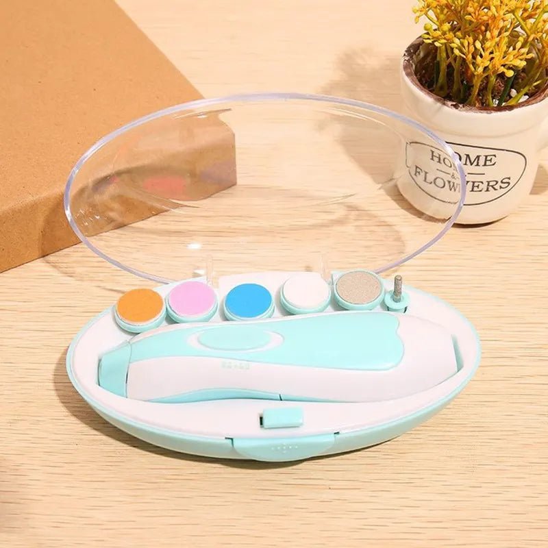 Multifunctional Electric Baby Nail Trimmer &amp; Care Set - Blue image