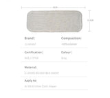 Gray microfiber insert with dimensions 