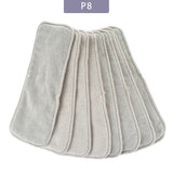 Stack of gray cleaning cloths 
