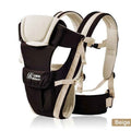 Black and beige baby carrier with 'Babycare' branding