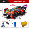 Toy RC car with dimensions and included items